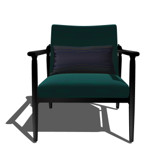 创意轻奢单人沙发椅草图大师模型，沙发SU模型下载