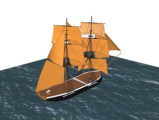 现代<em>帆船</em>sketchup模型，<em>帆船su素材</em>下载