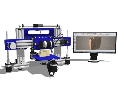 现代3D打印机sketchup模型，日用电器su模型下载