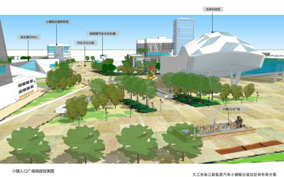 小镇入口广场效果图