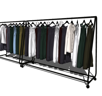 现代衣服草图大师模型，衣服SU模型下载