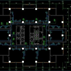 某大厦办公楼空调CAD设计图纸，办公楼CAD图纸下载
