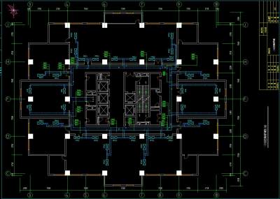 某大厦办公楼空调CAD设计图纸，办公楼CAD图纸下载