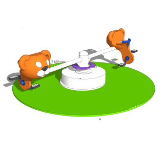 现代儿童跷跷板草图大师模型，跷跷板su模型下载