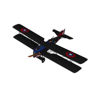 现代布雷盖-14轰炸机草图大师模型，轰炸机sketchup模型下载