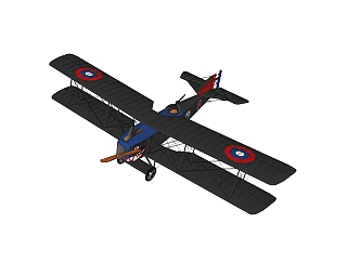 现代布雷盖-14轰炸机草图大师模型，轰炸机sketchup模型下载