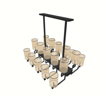 现代吊灯草图大师模型，吊灯skp模型下载