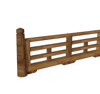 中式栏杆SU模型，栏杆SKB文件下载