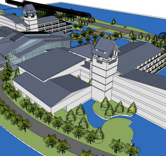 酒店草图大师模型下载、酒店su模型下载