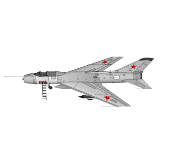 现代苏联SU-7装配匠战斗机草图大师模型，装配匠战斗机su模型下载