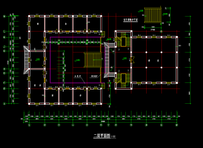 古寺庙修建工程CAD图纸，古寺庙建筑施工图纸下载