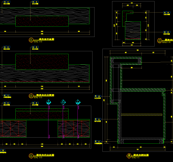 大理石干挂踏步洗手台服务台节点剖面，洗手台CAD节点施工图纸下载