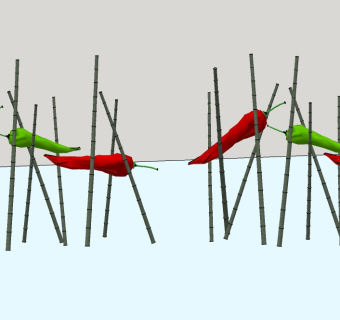 现代抽象辣椒景观小品su模型下载、抽象辣椒景观小品草图大师模型下载