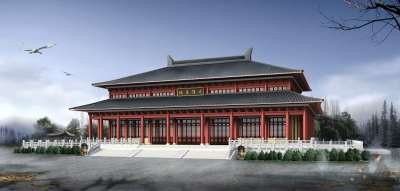 浮图古寺建筑cad施工图，寺庙cad竣工图下载