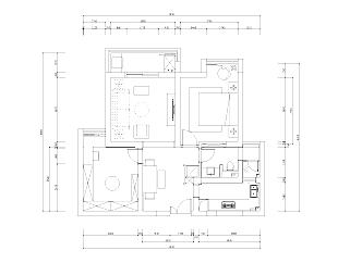欧式两室两厅90㎡层林尽染施工图CAD图纸分享