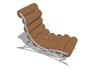 现代滚动式躺椅su模型，布艺面<em>椅子</em>草图大师模型下载