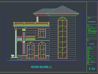 别墅室外装修CAD施工图，别墅CAD施工图纸下载