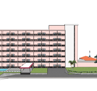 东南亚酒店草图大师模型下载、东南亚酒店su模型下载
