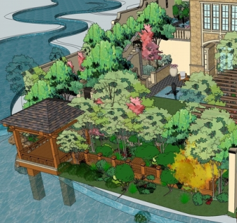 双拼别墅庭院景观设计方案