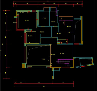 简欧别墅样板间施工图，别墅CAD设计图纸下载