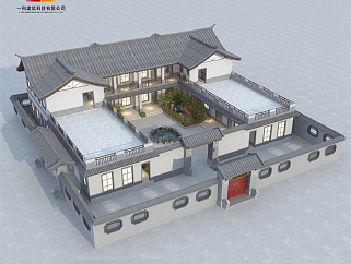 北京四合院设计图纸，中式自建房新农村中式二层别墅下载