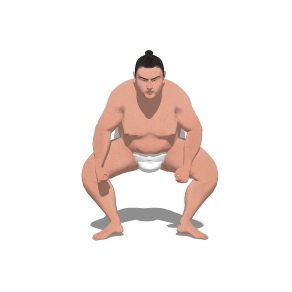 现代相扑手草图大师模型，3D真人su模型下载