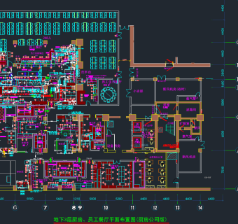 某国际大酒店局部室内装修图cad施工图下载、某国际大酒店局部室内装修图dwg文件下载