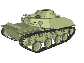 40轻型水陆坦克<em>SU模型</em>，轻型水陆坦克<em>sketchup模型</em>下载