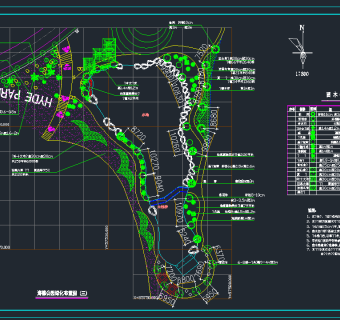 扬州某公园施工图,cad建筑图纸免费下载