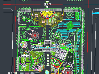 超全广场景观设计CAD施工图，休闲广场景观平面图纸下载