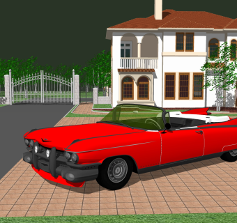 欧式别墅su模型，别墅sketchup模型下载