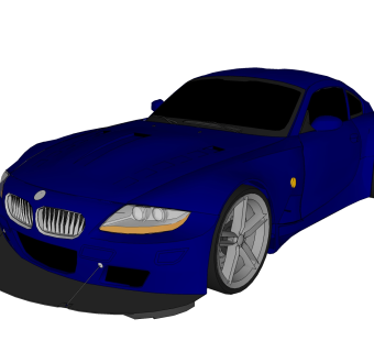 现代跑车免费su模型，现代跑车sketchup模型下载