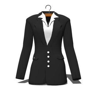 现代女士服装SU模型下载，服装草图大师模型