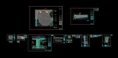 某中心广场景观设计施工图CAD图纸