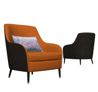 现代皮革单人沙发草图大师模型，单人沙发sketchup模型下载