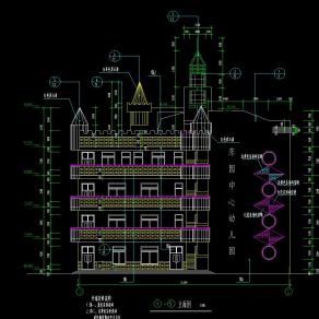 某幼儿园建筑图工程图纸，幼儿园cad建筑图纸下载