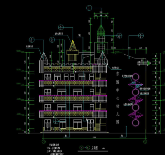 某幼儿园建筑图工程图纸，幼儿园cad建筑图纸下载