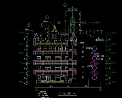 某幼儿园建筑图工程图纸，幼儿园cad建筑图纸下载