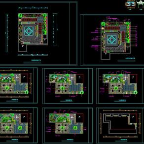 某中医院屋顶花园设计图，屋顶花园cad设计工程图纸下载
