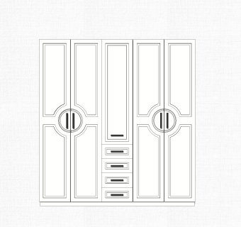 现代简约衣柜草图大师模型，储物柜SKP模型下载