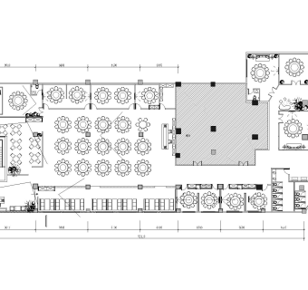 新中式餐厅CAD+3D模型效果图案例