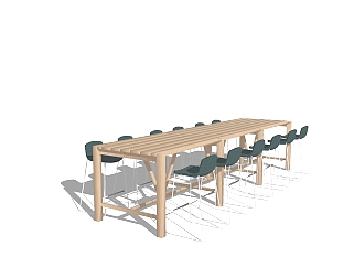 现代餐桌椅<em>免费</em>su<em>模型</em>，餐桌椅skp<em>模型</em>下载