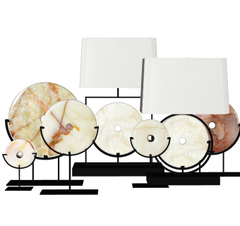 玉璧台灯摆件草图大师模型,现代装饰品su模型下载