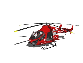 现代直升机免费su模型，直升机sketchup模型，直升机草图大师素材下载