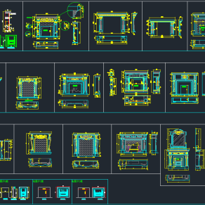 欧式壁炉设计CAD图库，软装CAD施工图下载