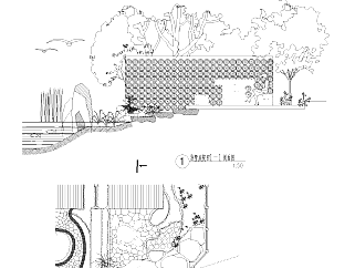 别墅庭院景观设计CAD施工图