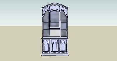 现代简约储物柜草图大师模型，储物柜sketchup模型下载