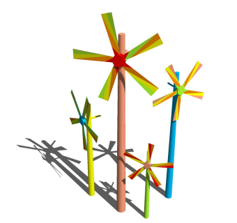 现代风车草图大师模型，风车sketchup模型免费下载