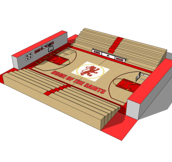 篮球馆草图大师模型，篮球馆SU模型下载