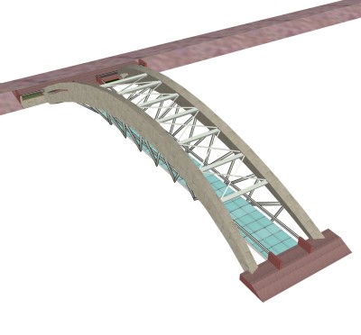 现代桥梁草图大师模型下载，sketchup桥梁su模型分享